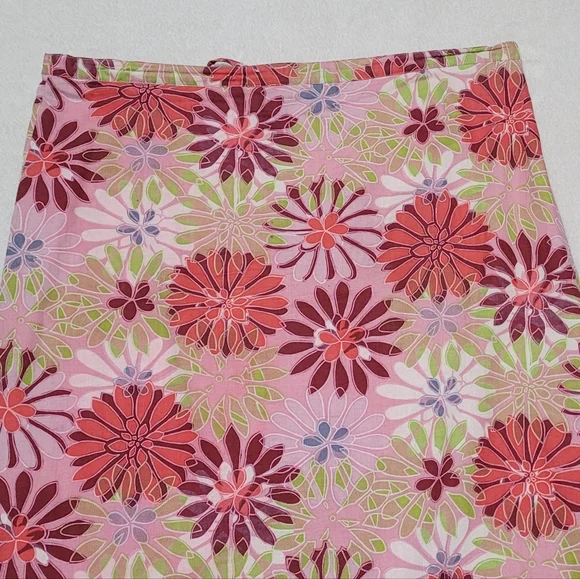 Rare Vintage 90s Delia's Retro Daisy Print Tie-Waist Low Waisted Midi Skirt M - Picture 8 of 11